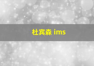 杜宾森 ims